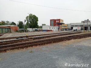 Staveniště nového terminálu autovlaku v pražské Michli na ONJ