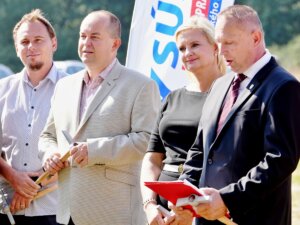 Olbramovice - slavnostní zahájení stavby P+R/B+R parkoviště u vlakového nádraží 6.9.2024
