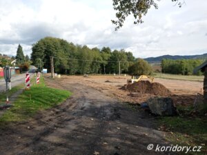 Olbramovice - stavba P+R/B+R parkoviště; říjen 2024