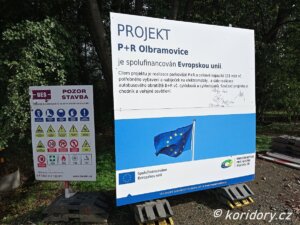 Olbramovice - stavba P+R/B+R parkoviště; říjen 2024