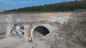 Prorážka severního tubusu tunelu Ejpovice 7.10.2017