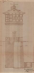 Vršovice-Nusle - původní stavědlová věž St.3 (do r. 1896 St.2)