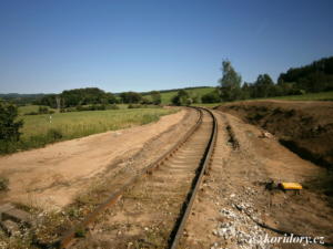 Olbramovice - Sedlčany, opravné práce, km 6,2 - 5,5