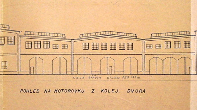 Pohled na motorovku z kolejového dvora