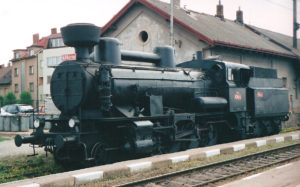 Lokomotiva rak.ř.170.666 coby 434.0170 v Benešově r.2003